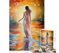 Fluid Femininity Jigsaw Puzzles 1000 Pieces for Adults Peaceful Calm Stress Relief Mindful Peaceful Leisure Game (38X52cm)