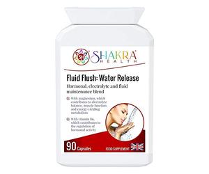 Fluid Flush: 90 Capsules for Water Balance & Bloating Relief. Supports Natural Fluid Flow, Hormone Harmony & Weight Management Goals | Plant-Based Formula
