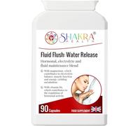 Fluid Flush | Natural & Gentle Water Release Tablets, 90 Capsules. Hormonal, Electrolyte & Fluid Maintenance Blend.
