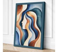 Fluid Forms Abstract Canvas Wall Art Print 30x20 Inch (76 x 51 cm)