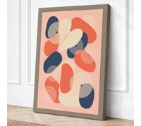 Fluid Geometry Abstract Canvas Wall Art Print 30x20 Inch (76 x 51 cm)