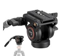 Fluid Head,Cayer H8 Video Camera Tripod Fluid Drag Pan Head for Canon Nikon Sony Olympus Panasonic DSLR Camera, with 3/8" and 1/4" Mounting Screw,2 Sections Handle