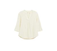 Fluid Linen Blend Blouse with 3/4 Sleeves and All-over Print Women's Brand s.Oliver Beige 38