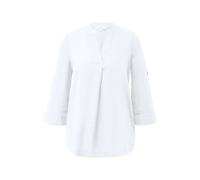 Fluid Linen Blend Blouse with 3/4 Sleeves and All-over Print Women's Brand s.Oliver Blanc 42