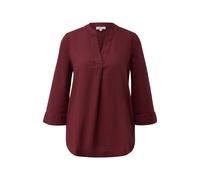 Fluid Linen Blend Blouse with 3/4 Sleeves and All-over Print Women's Brand s.Oliver Rouge 48