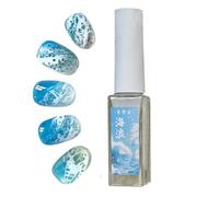 Fluid Marble Tint - Floating Pigment Mix, Sheer Lacquer Base with Pigments, Creative Flow Motion for Art, Premium Beauty Supply, 7.5ml Spreading Marble Effect DIY Manicure Pedicure Supplies for Women