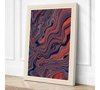 Fluid Motion Abstract Canvas Wall Art Print 30x20 Inch (76 x 51 cm)