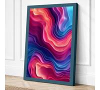 Fluid Motion Abstract Canvas Wall Art Print 30x20 Inch (76 x 51 cm)