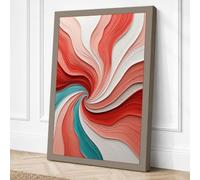 Fluid Motion Abstract Canvas Wall Art Print 30x20 Inch (76 x 51 cm)