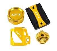 Fluid Oil Cup Cover For MT07 2021 2022 For MT 07 For FZ07 2014-2024 2019 Motorcycle Accessories Front Rear Brake Fluid Reservoir Cover Engine Oil Cap(YELLOW)