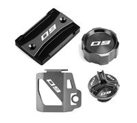 Fluid Oil Cup Cover For MT09 For FZ09 For MT-09 For Mt09 2014-2020 2019 Motorcycle Accessories Front Rear Brake Fluid Cap Oil Filler Cover Guard(Grey)