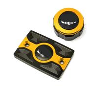 Fluid Oil Cup Cover For XSR 700 900 For XSR700 900 2015-2020 Motorcycle CNC Aluminum Front Brake Reservoir Fluid Tank Cover And Rear Oil Cups Cap(Yellow)