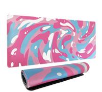 Fluid Pattern XXL Mouse Pad,Super Thick Waterproof Fluid Pattern Large Gaming Mousepad with Stitched Edge,Mouse Computer Desk Accessories,Non-Slip Base Mouse Keyboard Mat 800X400X4mm