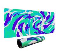 Fluid Pattern XXL Mouse Pad,Super Thick Waterproof Fluid Pattern Large Gaming Mousepad with Stitched Edge,Mouse Computer Desk Accessories,Non-Slip Base Mouse Keyboard Mat 800X400X4mm