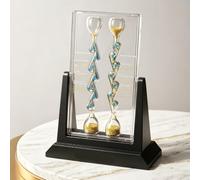 Fluid Phenomena STEM Learning Kit, Rotatable Galton Board, Fluid One-way Flow Science Experiment Teaching Aids & Ornaments, 137.5° Golden Bifurcation Angle, with 10000+ Steel Balls, for Physics, Lab