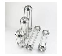 Fluid Quick-fit Sight Glass， 2.5" 63mm Long Type Tir-clamp Sanitay Flow Sight Glass Diopter for Homebrew,Height 365mm