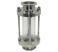 Fluid Quick-fit Sight Glass， 3/4" 1" 1-1/4" 1.5" 2" Tri Clamp Sanitay Flow Sight Glass Diopter Fit Pipe OD SUS 304 Stainless Steel Fitting Homebrew(45mm x Ferrule 64)