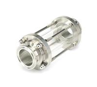 Fluid Quick-fit Sight Glass， Fit Tube OD 38mm Tri Clamp 1.5" 304 Stainless Steel Fitting Flow Sight Glass for Homebrew(Ø19)