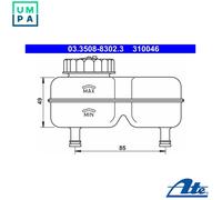 ATE 03.3508-8302.3 Brake fluid reservoir