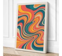 Fluid Rhythms Abstract Canvas Wall Art Print 30x20 Inch (76 x 51 cm)