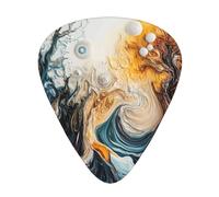 Fluid sculpture Guitar picks in thin, medium, and thick sizes, 12-piece set, suitable for electric guitar and various instruments