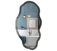 Fluid Shape Decorative Art Mirror 45x90 / 52x97 Subtle lines