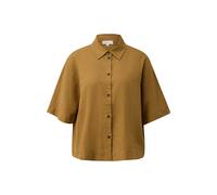 Fluid Short Sleeve Blouse in Mixed Linen with Shirt Collar for Women s.Oliver Jaune 44