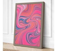 Fluid Swirl Abstract Canvas Wall Art Print 30x20 Inch (76 x 51 cm)