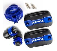 Fluid Tank part For Y-AMAHA TMAX 530 SX DX 2012 2013 2014 2015 2016 2017 2018 2019 Front Brake Fluid Tank Cover Fuel Injection Port Tire Valve Caps(Blue)