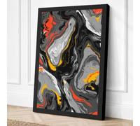 Fluid Turbulence Abstract Canvas Wall Art Print 30x20 Inch (76 x 51 cm)