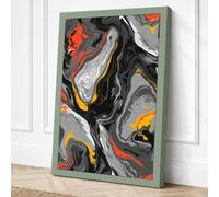 Fluid Turbulence Abstract Canvas Wall Art Print 30x20 Inch (76 x 51 cm)