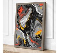 Fluid Turbulence Abstract Canvas Wall Art Print 30x20 Inch (76 x 51 cm)
