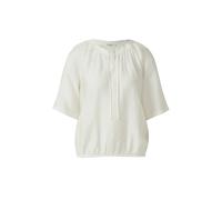 Fluid Viscose Blouse with Ruching and Bow for Women s.Oliver Blanc 40