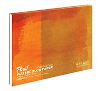 Fluid Watercolor Paper 880068 140LB Cold Press 6 x 8 Block, 15 Sheets