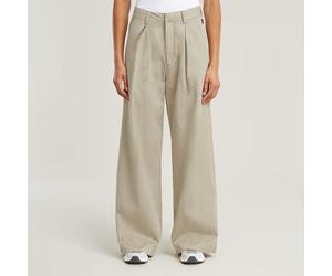 Fluid Wide Leg Pants - Beige - Women 32
