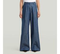 Fluid Wide Leg Pants - Dark blue - Women 27