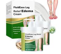 FluidEase Leg Therapy Edema Cream, Edema Soothing & Healing Balm for Legs, Anti Swelling Cream for Legs, Reduce Leg Swelling Naturally for Women and Men, Improve Vein Appearance (2pc, 100g/pc)