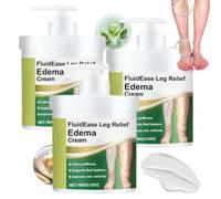 FluidEase Leg Therapy Edema Cream, Edema Soothing & Healing Balm for Legs, Anti Swelling Cream for Legs, Reduce Leg Swelling Naturally for Women and Men, Improve Vein Appearance (3pc, 100g/pc)