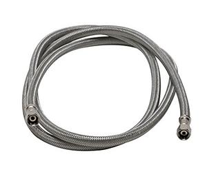 Fluidmaster 12IM72 Braided Stainless Steel Ice Maker Connector Water Line with Dual 1/4-In. x 1/4-In. Female Compression Threads, 6 Ft. (72-in.) Length
