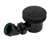 Fluidmaster 90mm Hi-Flow Shower Trap/Drain - Black - Sleek, Modern & High-Performance Drainage