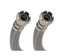 Fluidmaster B1H12 Water Heater Connector, Braided Stainless Steel - 3/4 F.I.P. Thread x 3/4 F.I.P. Thread, 12-Inch Length