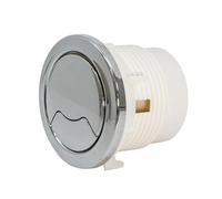 Fluidmaster C360116 Round Pneumatic Dual Flush Button for Concealed Cistern Systems, Dual Flush Control, Adjustable Water Volumes, 72-76 mm Cut-Out, Chrome Finish