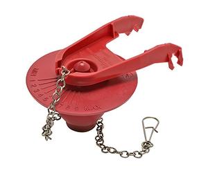 Fluidmaster F502P21 PerforMAX Universal Water-Saving Long Life Toilet Flapper for 2-Inch Flush Valves, Adjustable Solid Frame Design, Easy Install, Red, 1 Pack