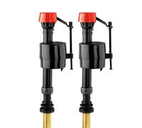 Fluidmaster PRO45BTWIN Toilet Fill Valve Pack of 2 - Includes PRO45B Bottom Entry Brass Shank - Quiet Refill, Adjustable Height, Anti-Siphon, WRAS Approved - 5 Year Warranty