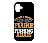 Fluke Fishing Lover for Angler or Flounder Fishing Design Case for iPhone 16 Plus