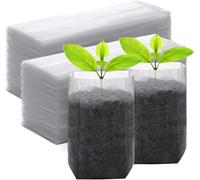 FLULPZU 100 Pcs Grow Bags - Non-Woven Fabric Seedling Pots for Vegetables, Mushrooms Small Plant Pots Fabric Planting Gardening Supplies Kit for Fruits Flower Tree