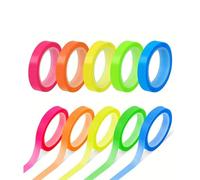 FLULPZU 20 Rolls Highlighter Tapes - 0.24inch X 16.4ft Writable Removable Highlighters Transparent Marking Sticker Colored Tabs for Students Teachers Reading Taking Notes