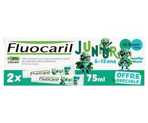 Fluocaril Junior Toothpaste 6-13 Years Sweet Mint Pack of 2 x 75 ml