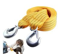 Fluorescence Tow Rope, High-Performance Vehicle Belt, Emercy Pull Cable, Strong Recovery Rope with Metal Hooks, Cars and Trucks, High Visibility Tow Strap for Motorhomes, Self-Driving