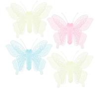 Fluorescent Butterflies 16 Pcs Wall Decals for Nursery Party Decor | Plastic Butterfly Decor, Easy to Apply, Nighttime Luminescence, Assorted Colour, Custom Layout, No Wall Damage